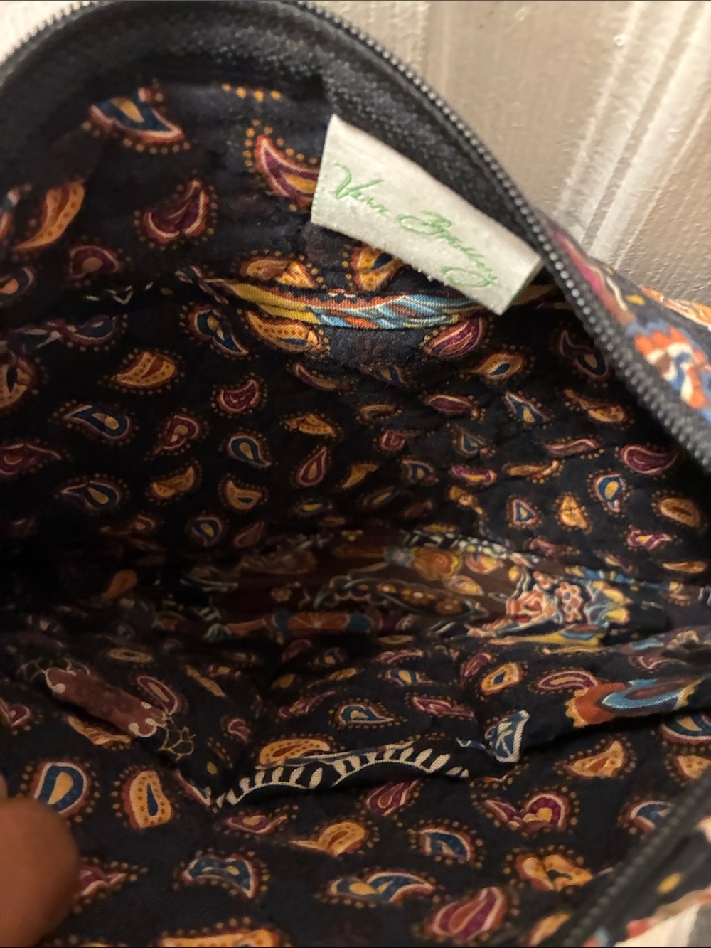 Vera Bradley Retired Kensington Quilted Paisley Crossbody Shoulder Bag in Black - Picture 5 of 6
